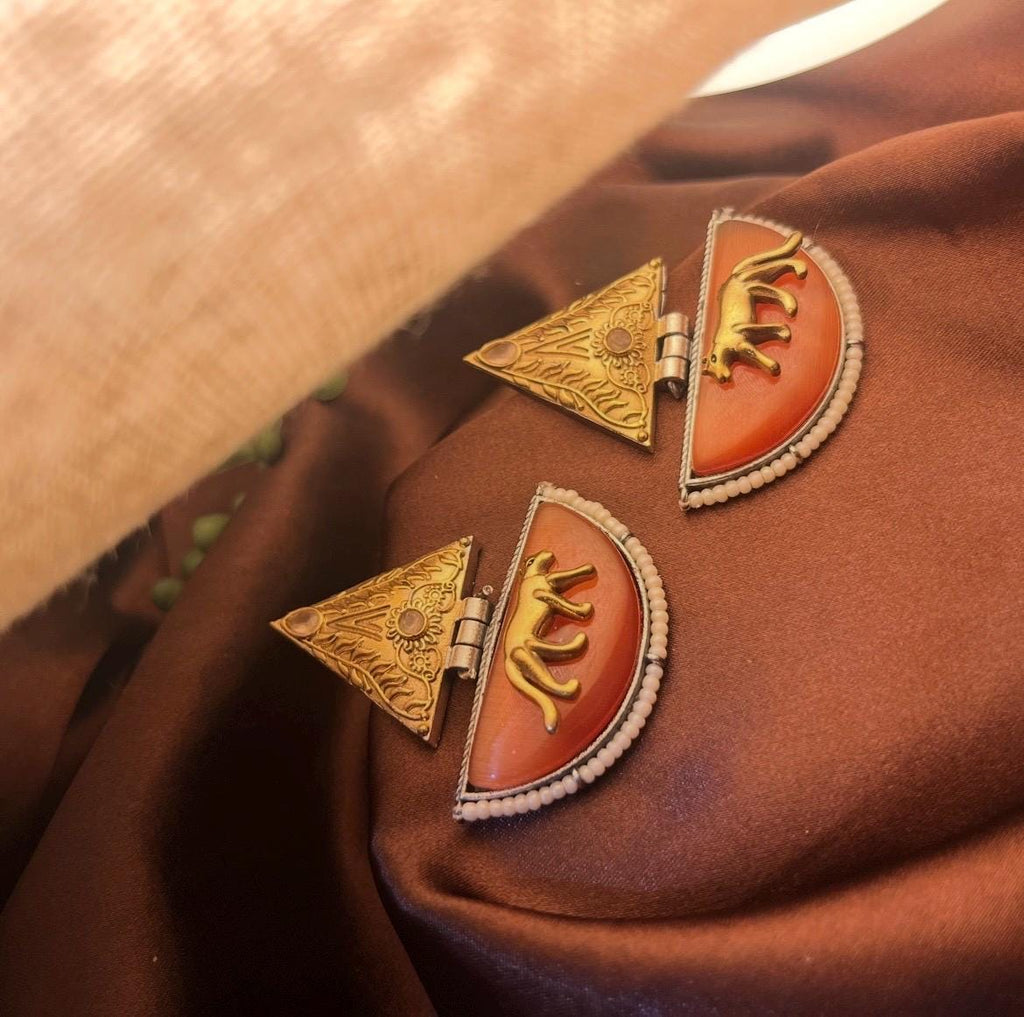 Sabyasachi Inspired Oxidised Golden Antique finish Premium Earrings | Trendy Collection