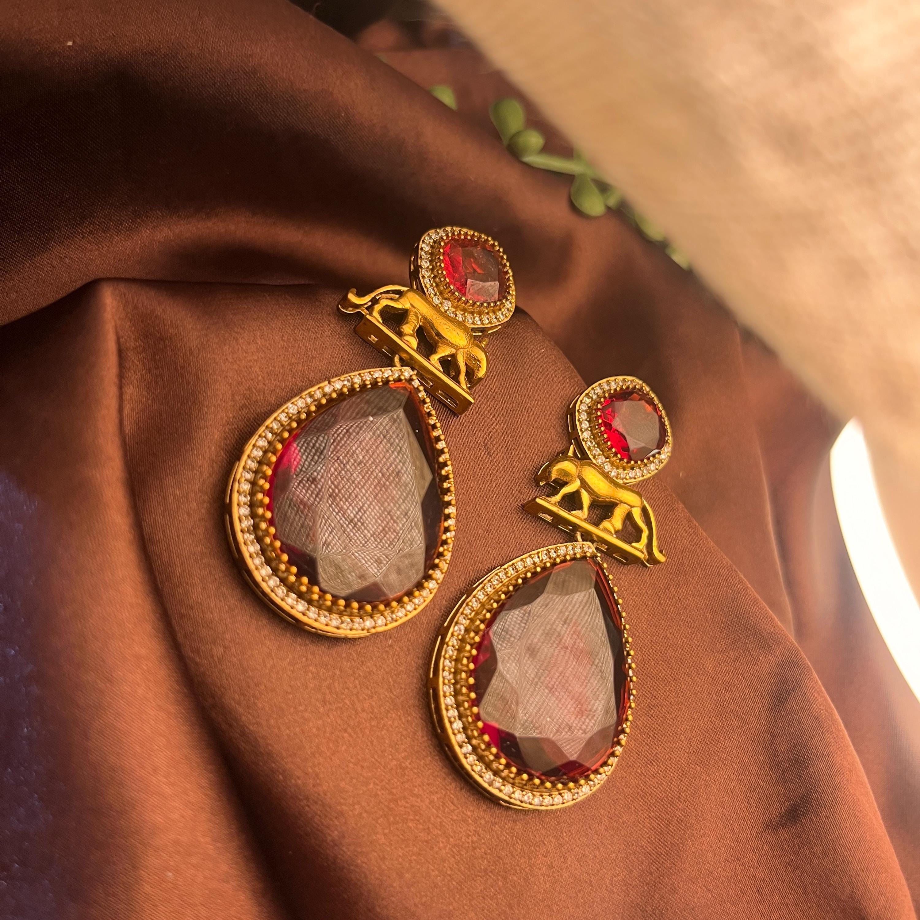 Sabyasachi Inspired  Golden finish Premium Earrings | Trendy Collection