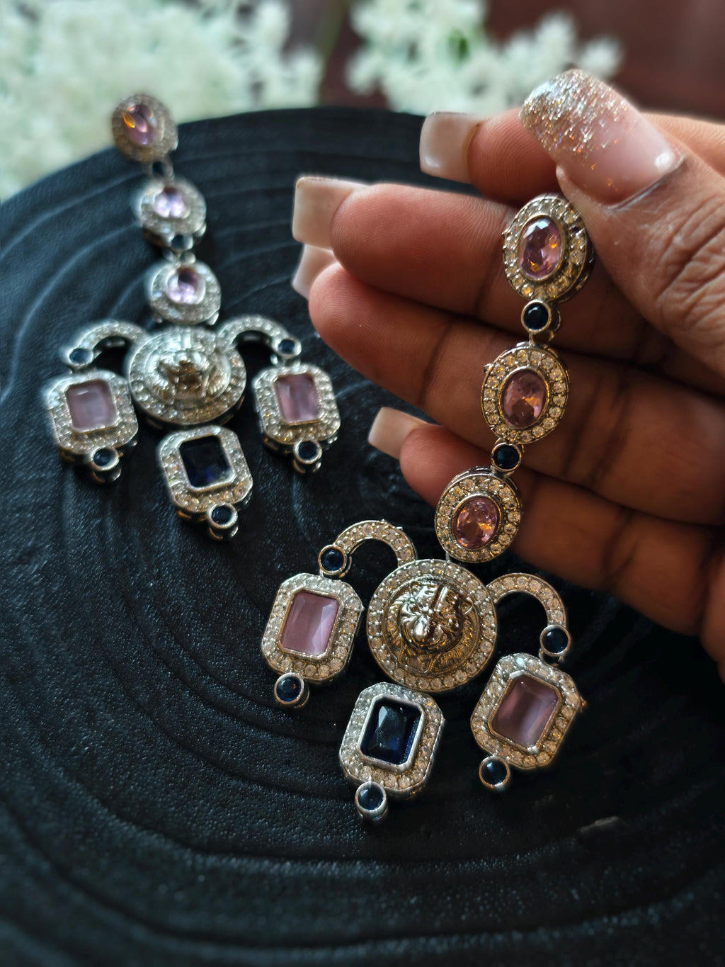 Beautiful Sabyasachi Inspired  silver finish  Premium Earrings | Trendy Collection