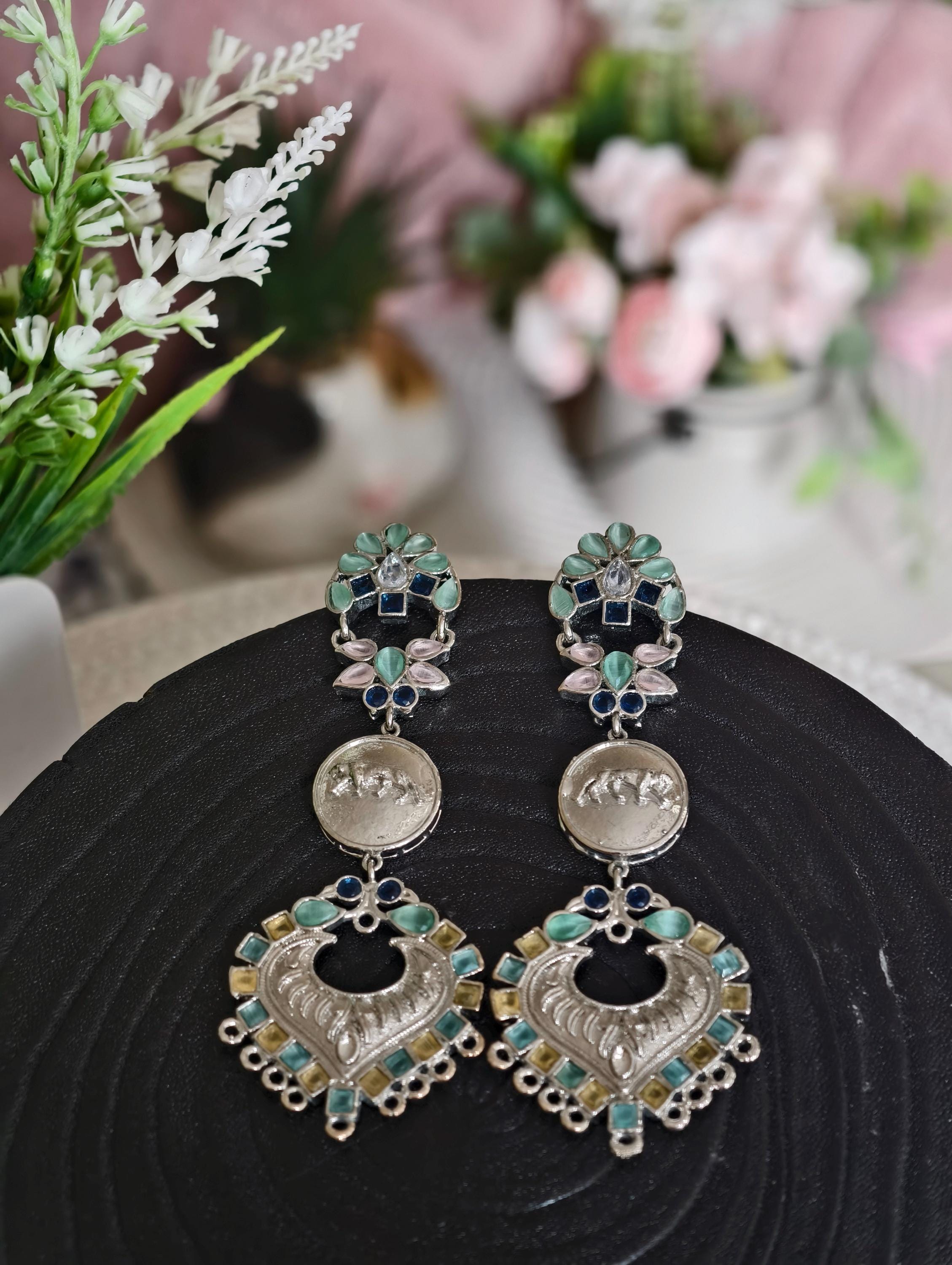 Silver Replica Regular wear earrings | Classy Elegance | Indian Jewellery