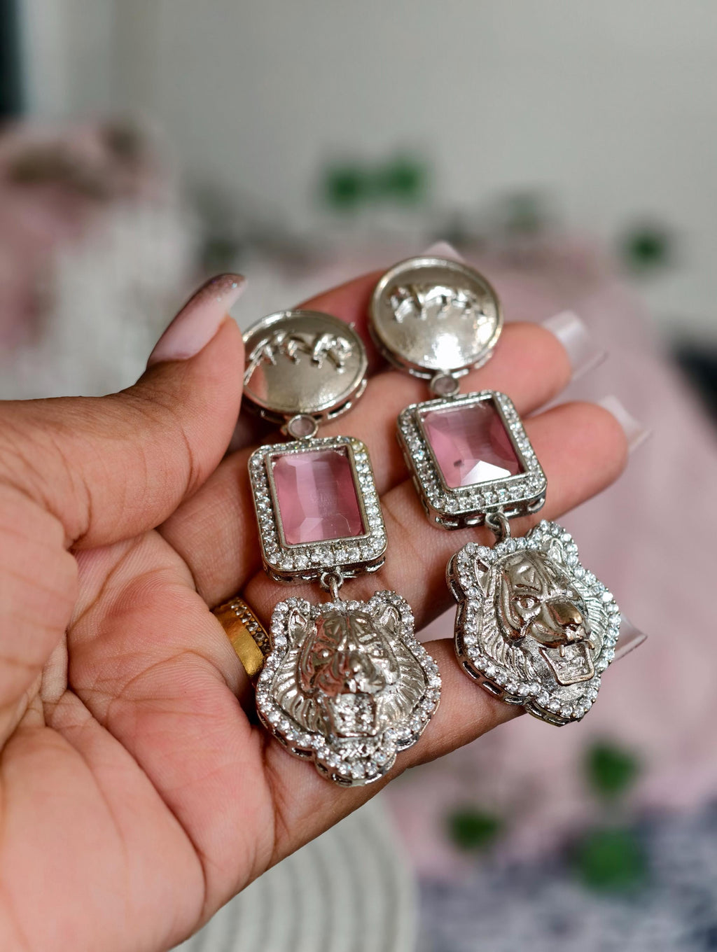 Sabyasachi Inspired Silver Finish Earrings: Indian Jewelry