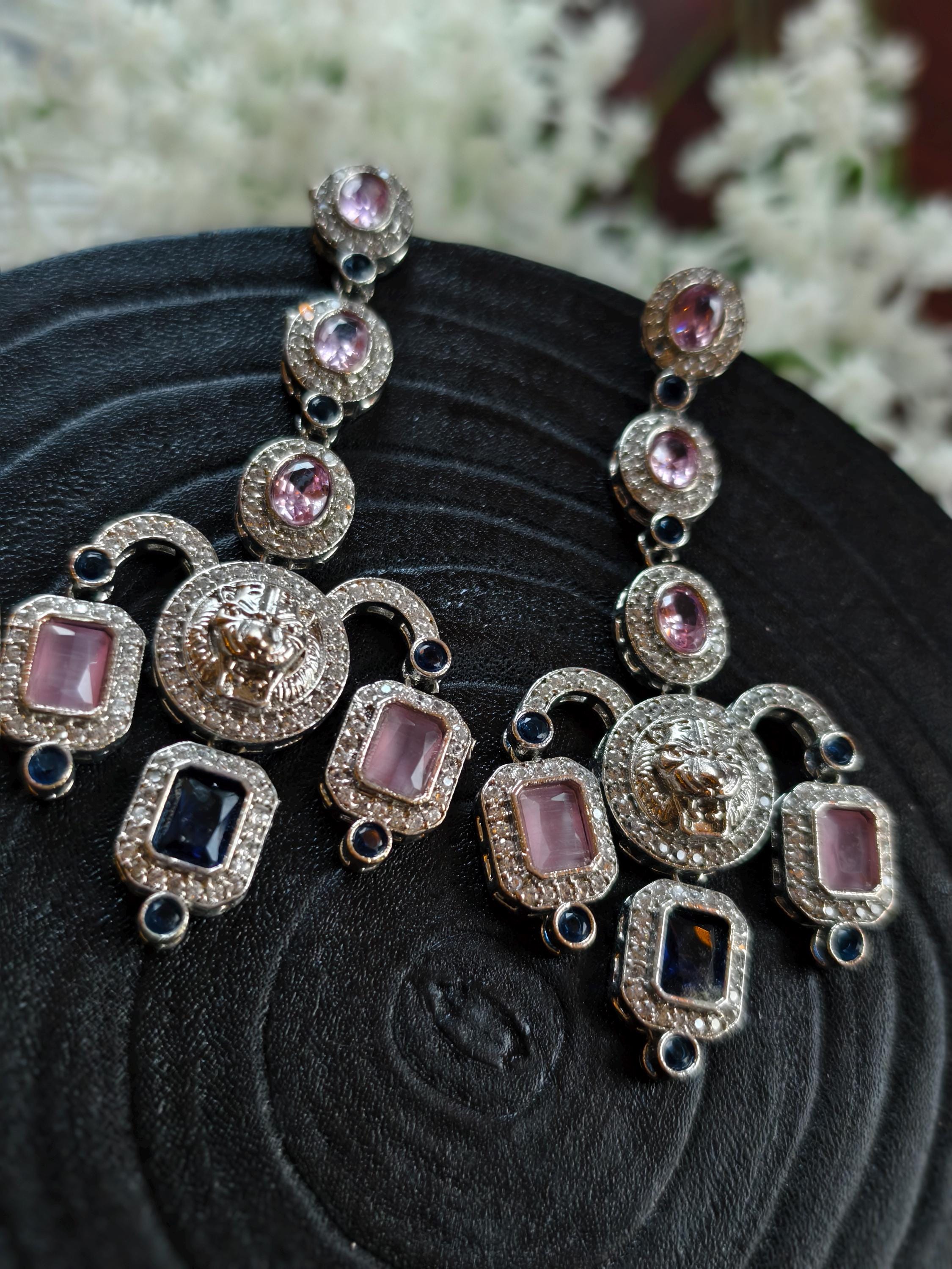 Beautiful Sabyasachi Inspired  silver finish  Premium Earrings | Trendy Collection