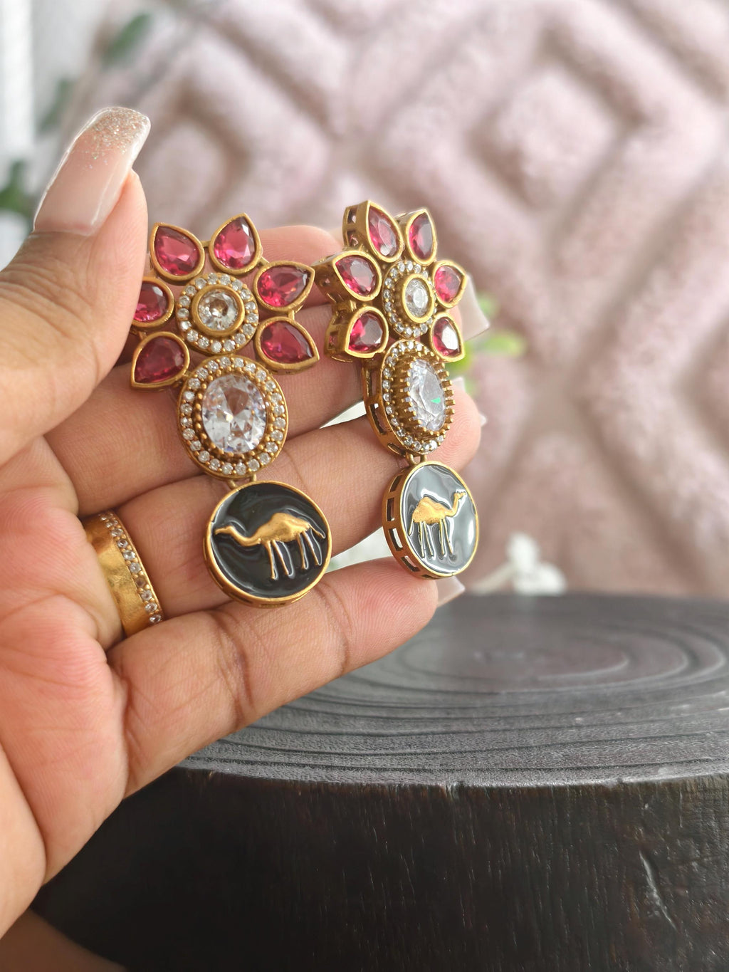 Sabyasachi Inspired Golden Earrings: Indian Jewelry Collection