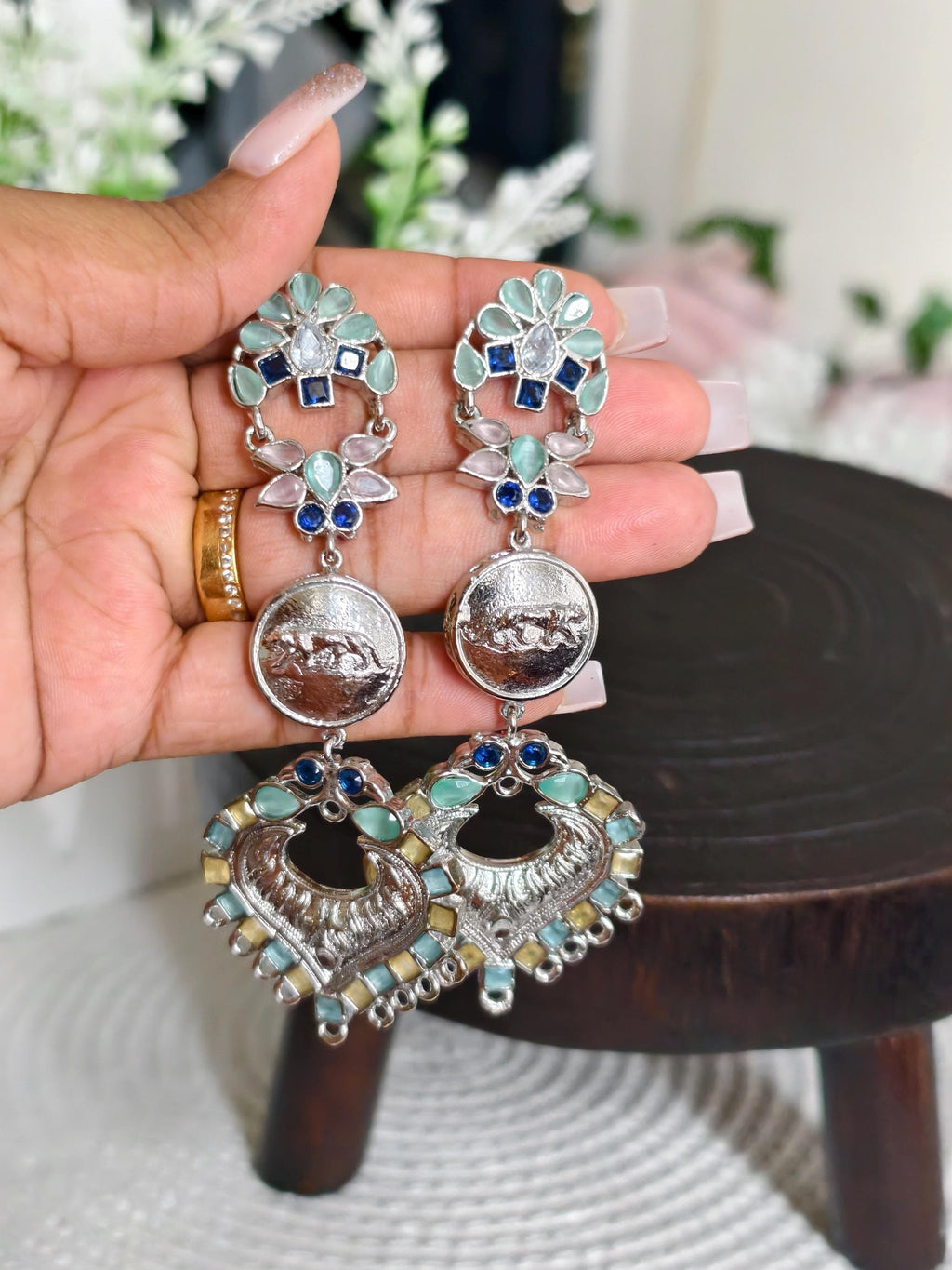Silver Replica Regular wear earrings | Classy Elegance | Indian Jewellery