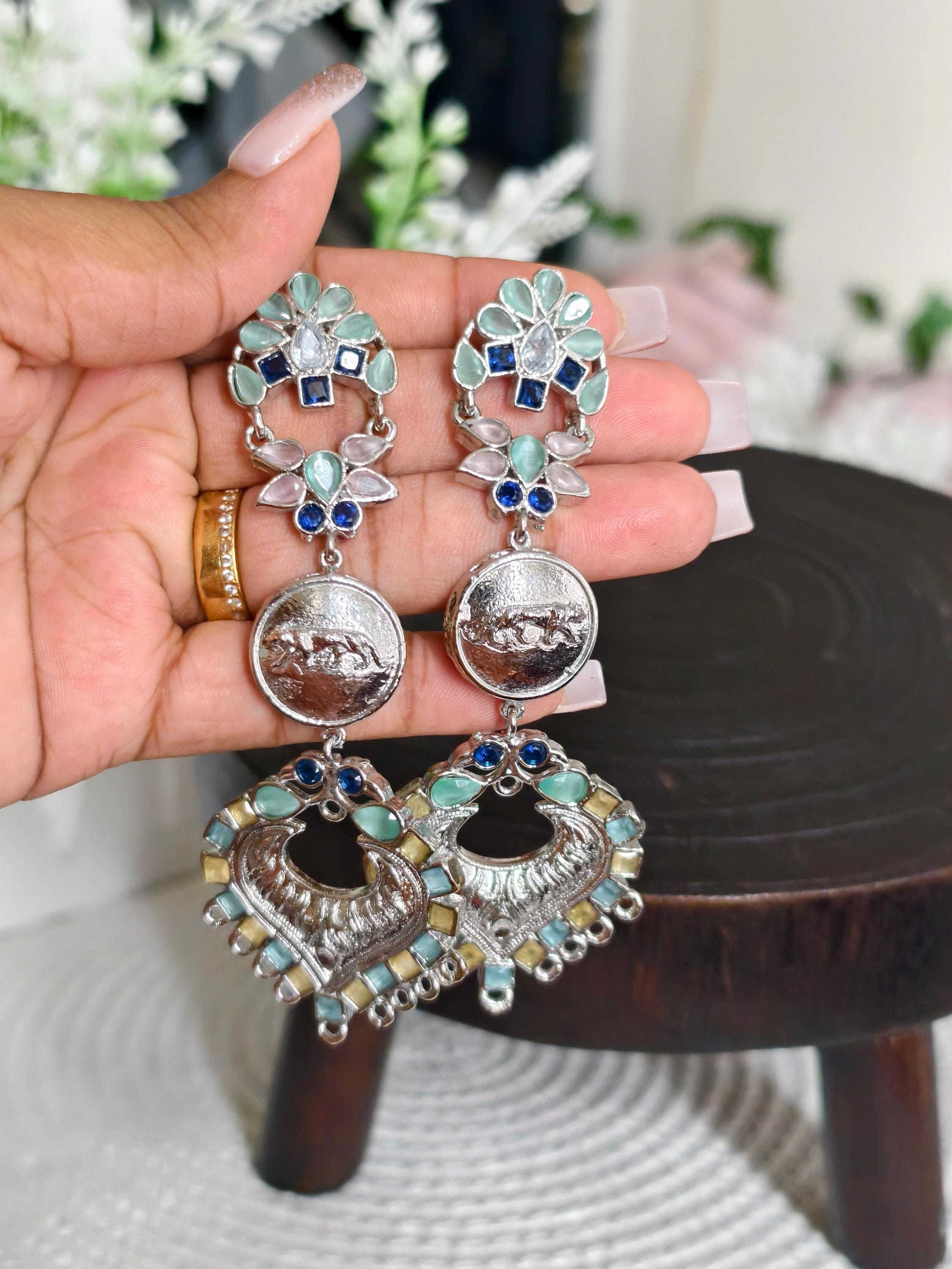 Silver Replica Regular wear earrings | Classy Elegance | Indian Jewellery