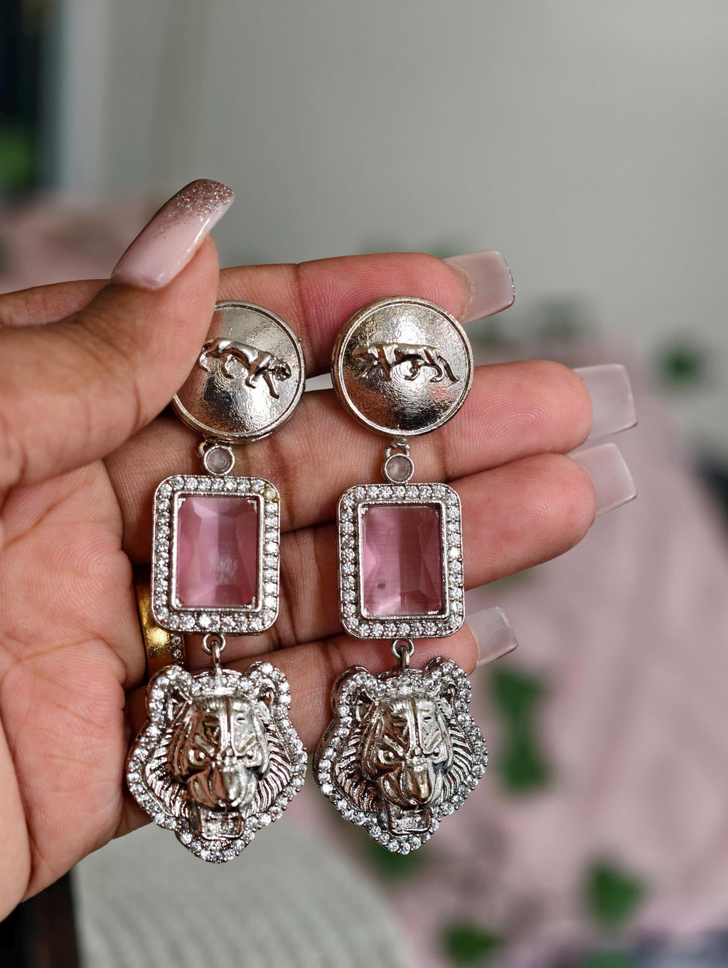 Sabyasachi Inspired Silver Finish Earrings: Indian Jewelry