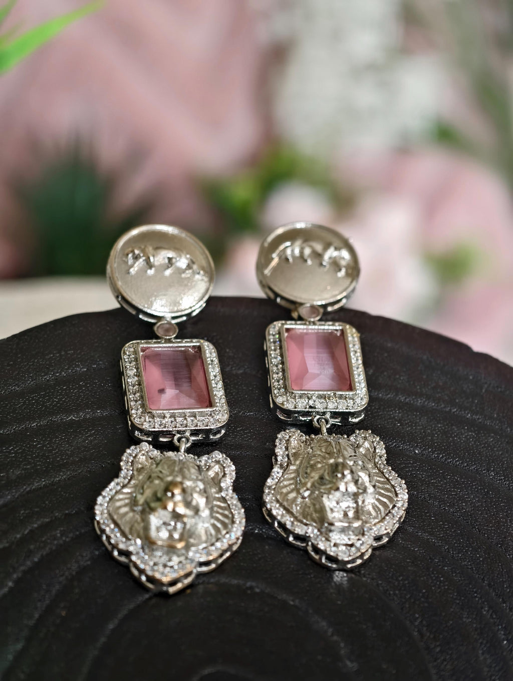 Sabyasachi Inspired Silver Finish Earrings: Indian Jewelry