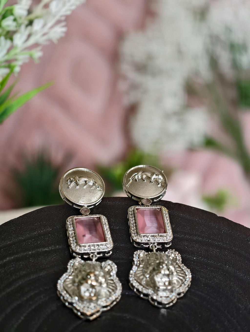 Sabyasachi Inspired Silver Finish Earrings: Indian Jewelry