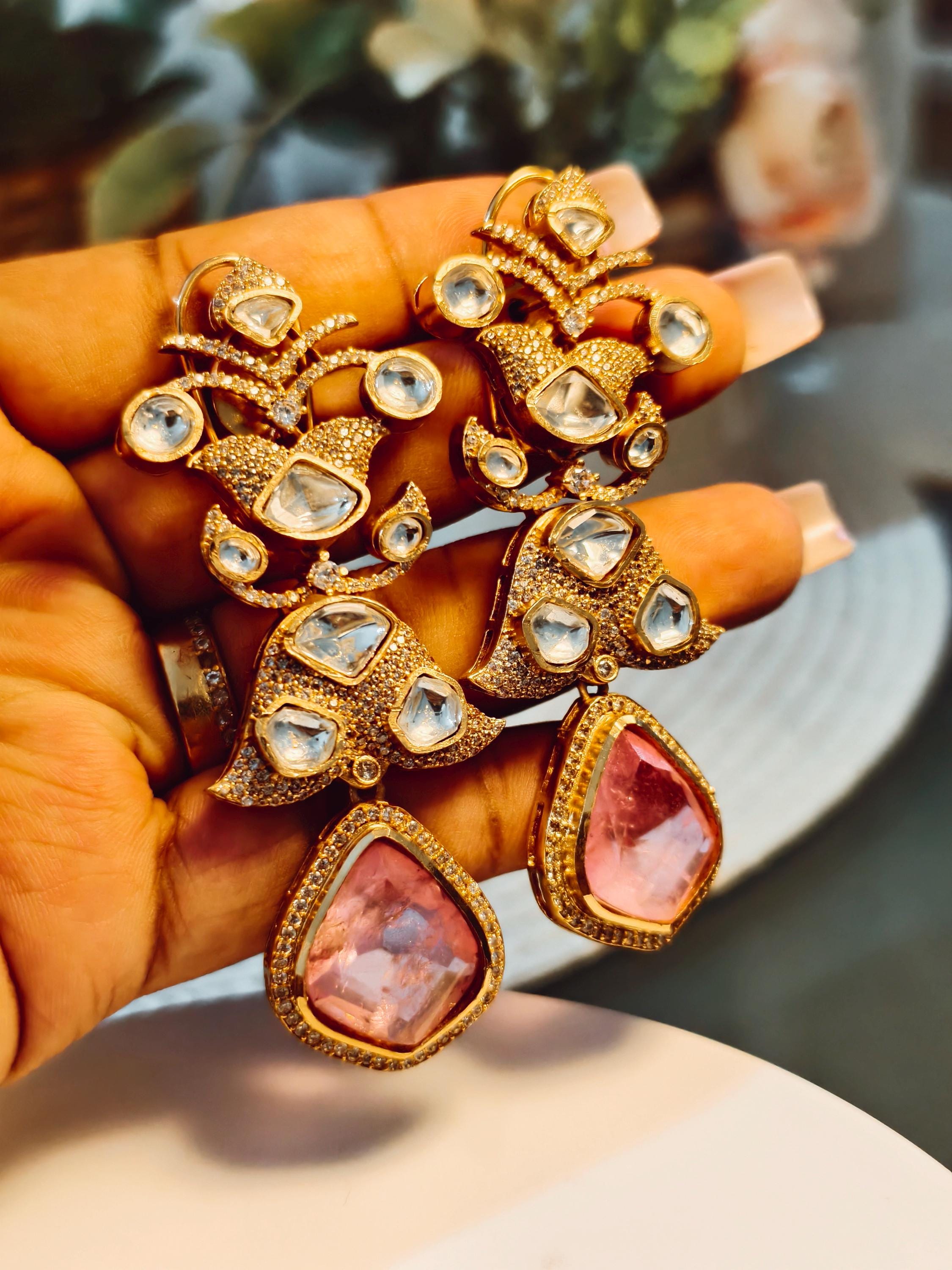 Kundan Statement Earrings: Indian Jewelry, Traditional Style