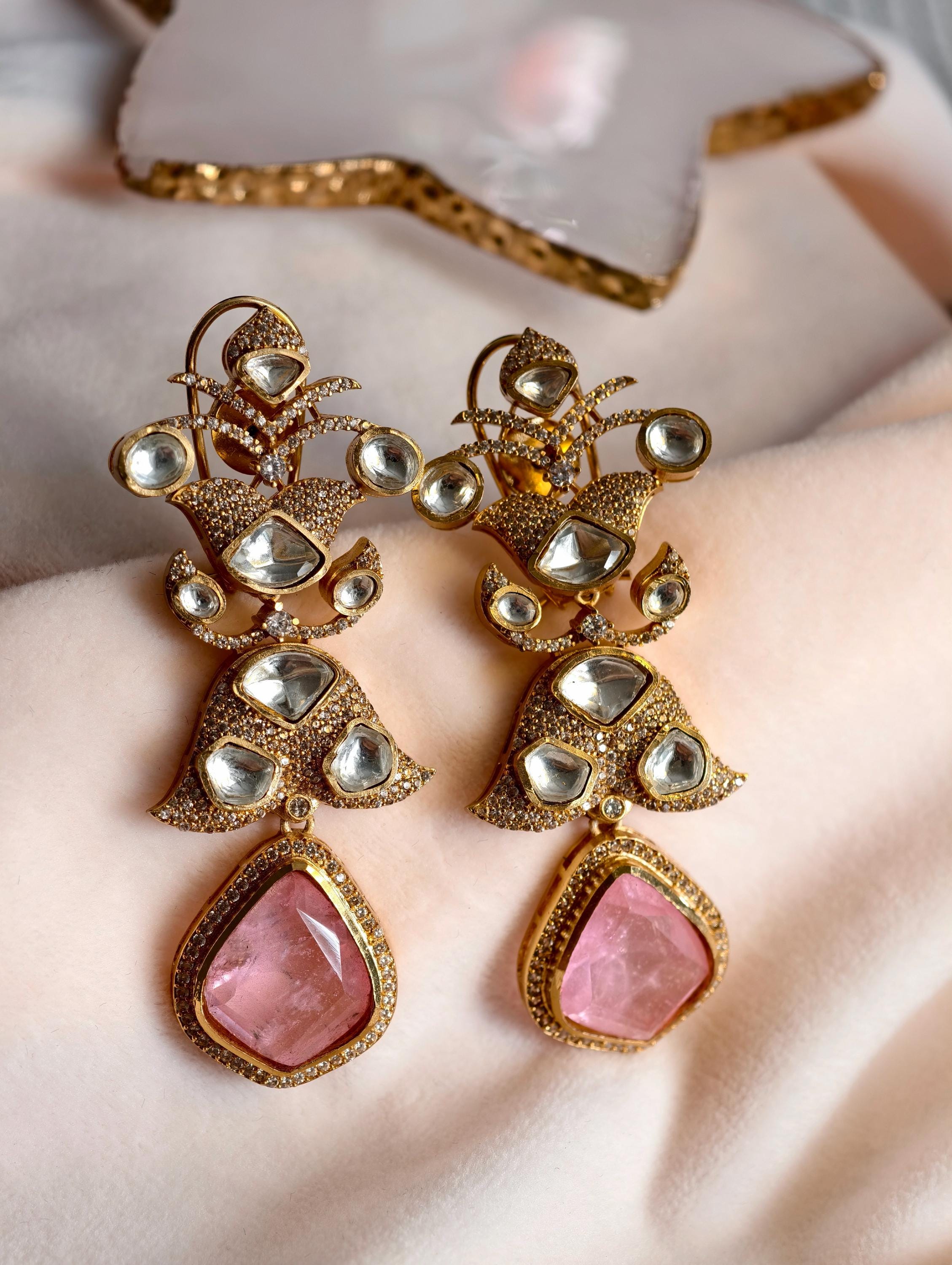 Kundan Statement Earrings: Indian Jewelry, Traditional Style