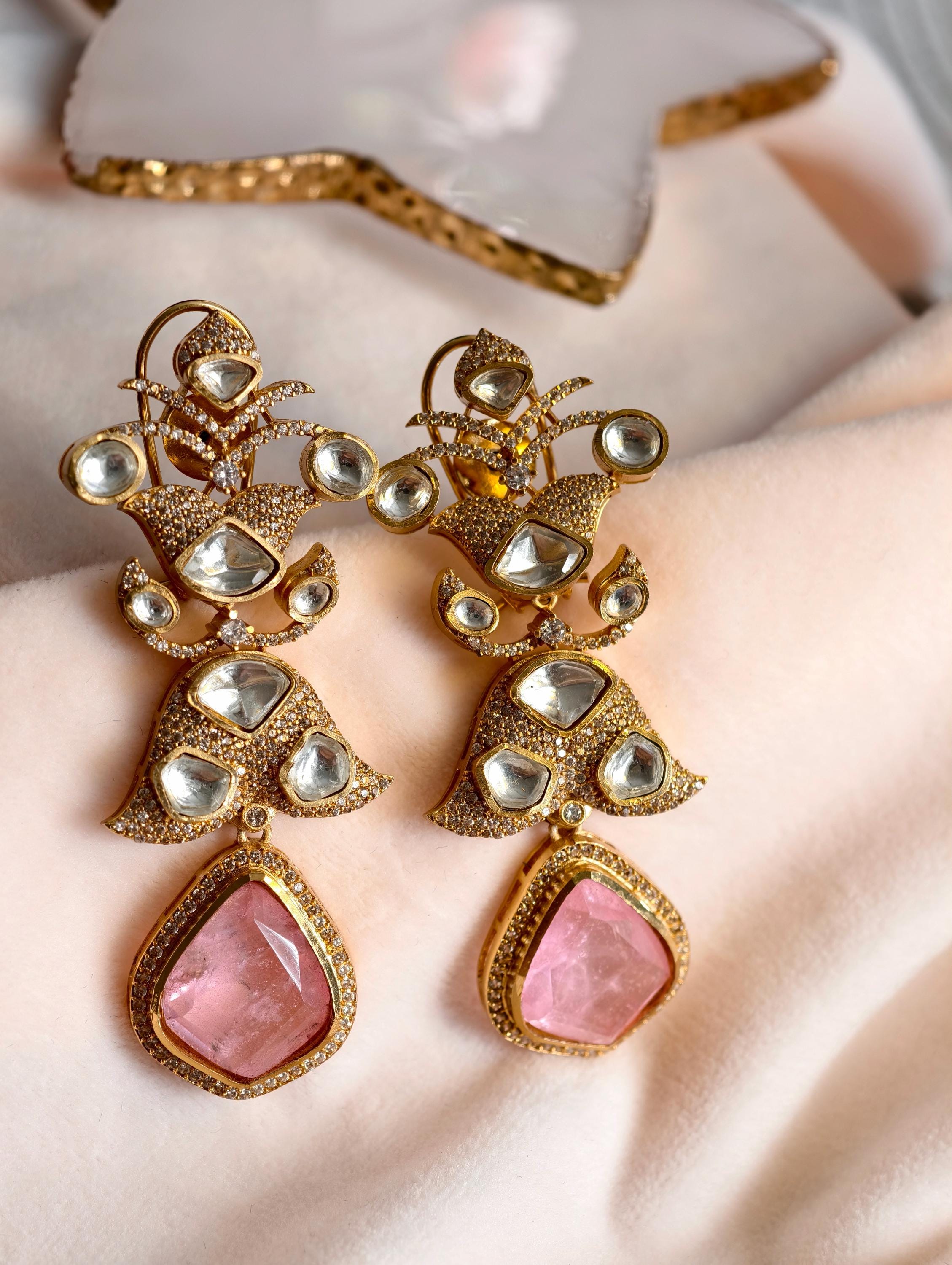 Kundan Statement Earrings: Indian Jewelry, Traditional Style