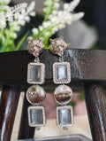 Sabyasachi Inspired Silver Finish Earrings: Indian Jewelry