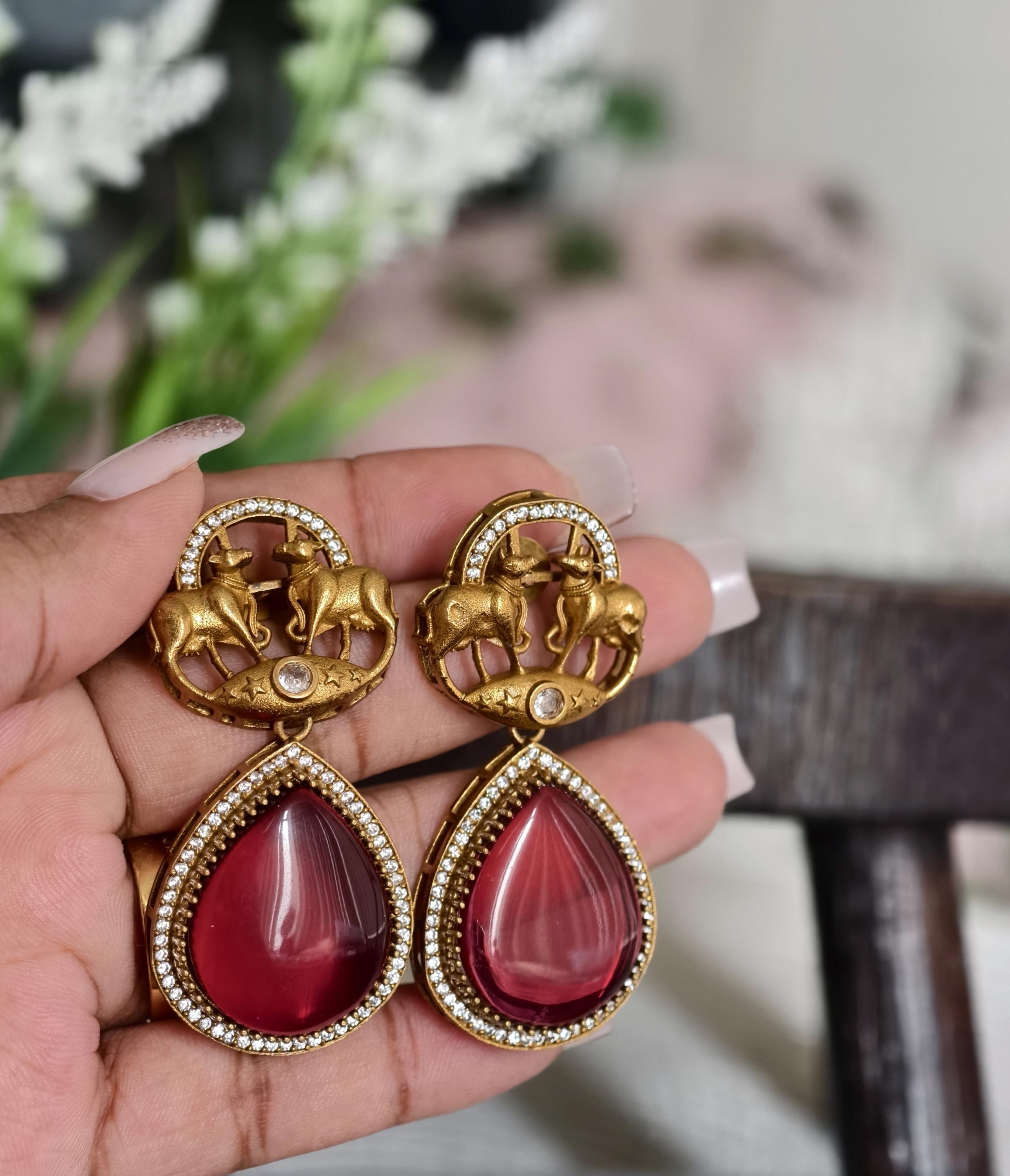 Trendy Sabyasachi Inspired  Golden finish Premium Earrings | Classy Collection | Indian Jewellery