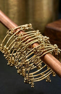 Kashmiri Ghungroo Bangle Set  8 Piece Gold Plated Jingle Bracelets