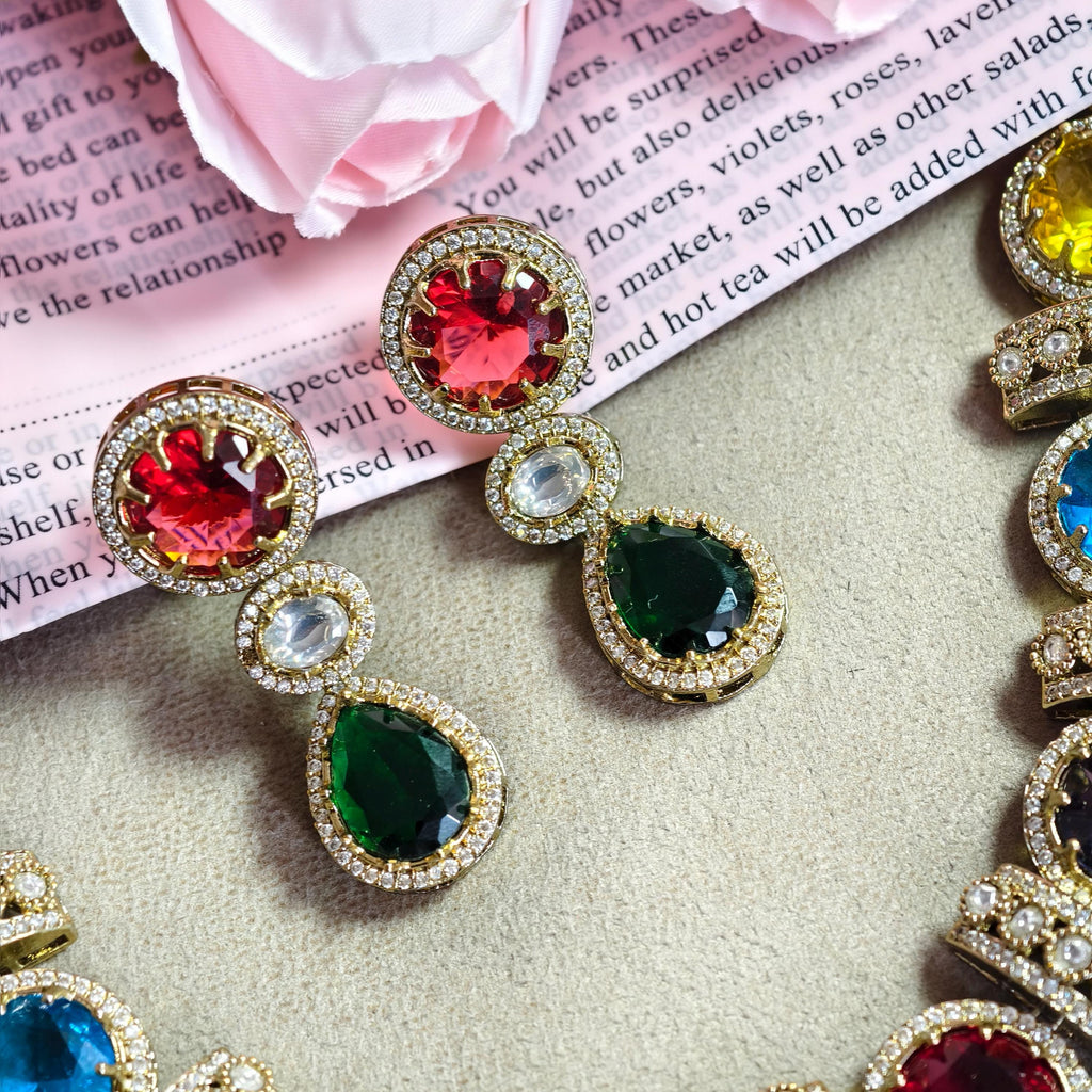 Sabyasachi Inspired Multi-Color Kundan Choker Necklace Set | Polki Bridal Jewelry