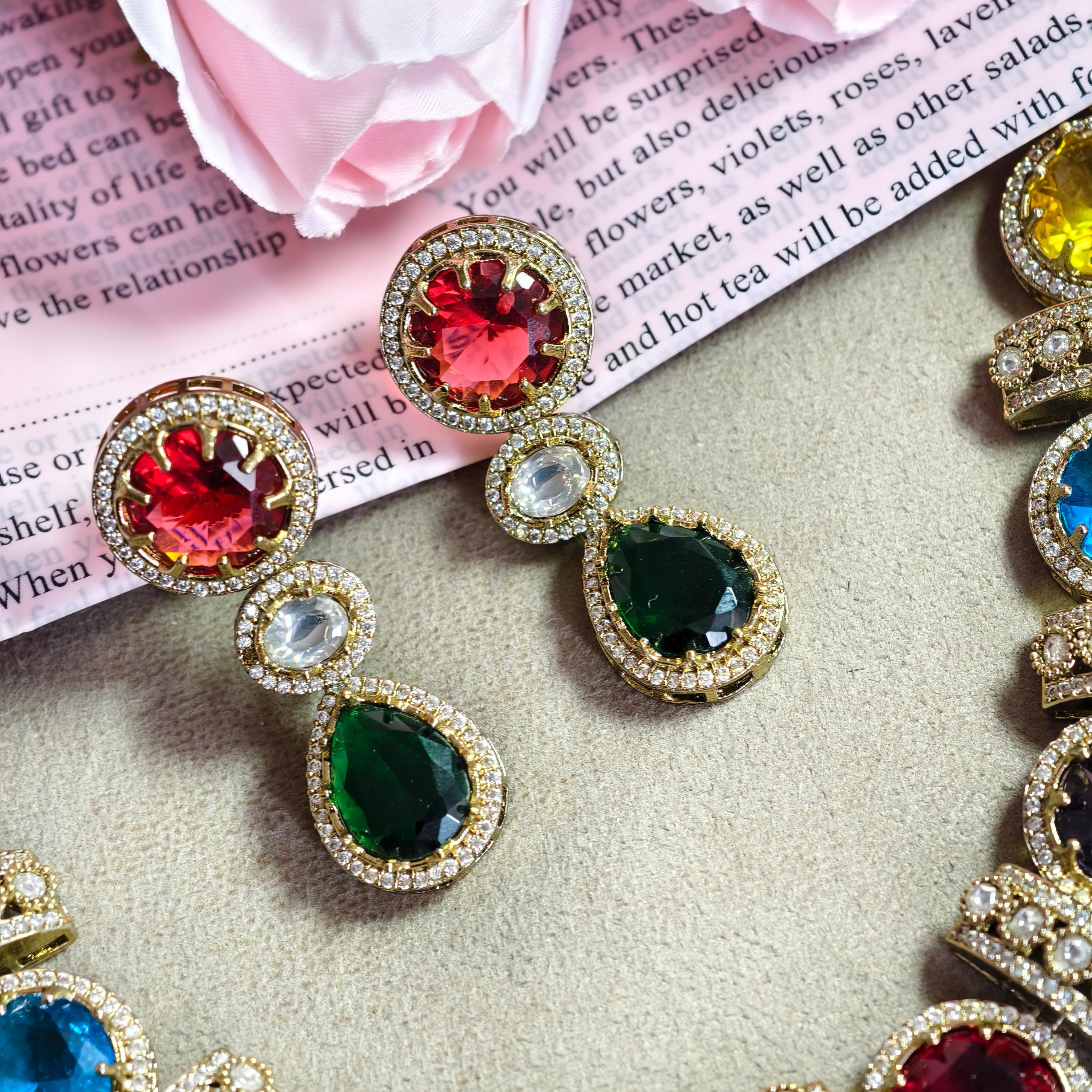 Sabyasachi Inspired Multi-Color Kundan Choker Necklace Set | Polki Bridal Jewelry