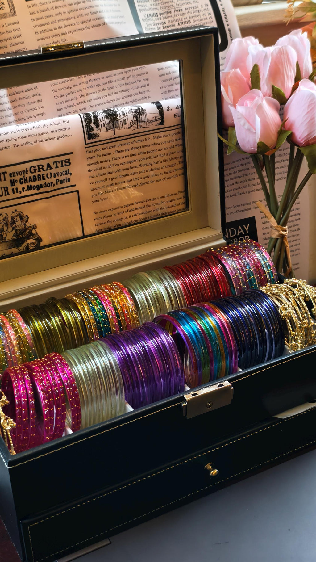 Kashmiri Ghungru Bangles ( 8 Pieces) , Jelly Bangles | Water Bangles | Raindrop Bangles (Set of 10-12)