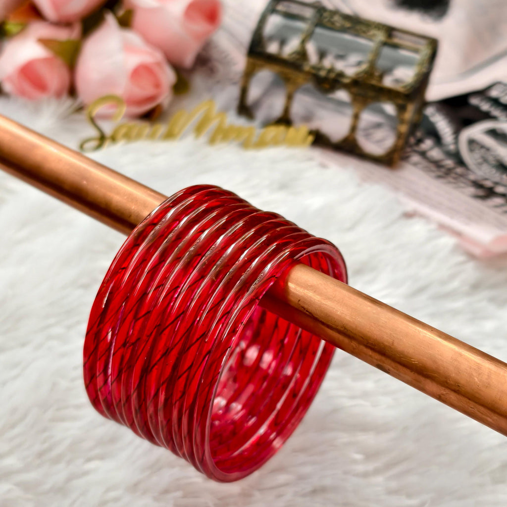 Kashmiri Ghungru Bangles ( 8 Pieces) , Jelly Bangles | Water Bangles | Raindrop Bangles (Set of 10-12)